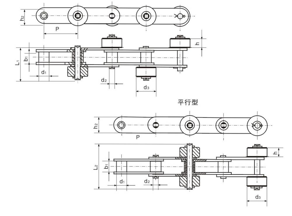 2不銹鋼側置大滾輪輸送鏈 Stainless steel side big roller chain-1.jpg